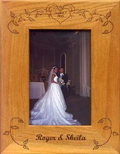 Swirling Hearts Wedding Frame